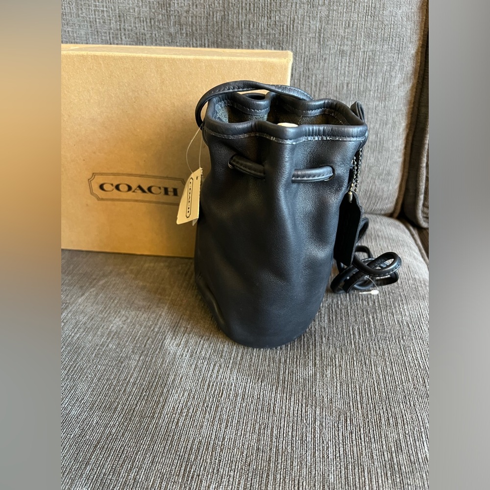 NWT Vintage Coach Navy Littleton Drawstring Mini #4144 (RARE)